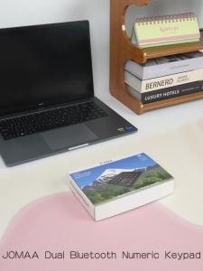 JOMAA | JOMAA Slim Bluetooth Rechargeable 36-Key External Number Pad Keyboard for Data Entry Compatible with iPad And Laptop