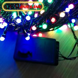Dây đèn LED chớp nháy trang trí Noel đủ màu - màu vàng bóng tròn Q8 - 40m