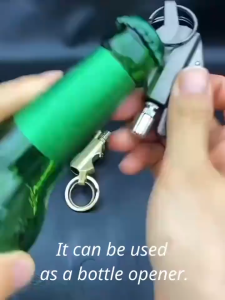 [Original 24 hours delivery] Multifunctional Keychain Kerosene Lighter Beer Bottle Opener Outdoor Portable Igniter Smoking Accessories Gadgets For Men