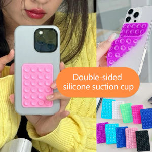 Silicone Double-Sided Phone Suction Holder Sticky Pad Mount Stand for Live Streaming Videos