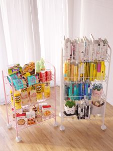 ชั้นเก็บเหล็กคาร์บอนบ้านที่เหมาะสมสําหรับห้องนั่งเล่นในหอพักห้องครัวห้องนอนมีล้อ