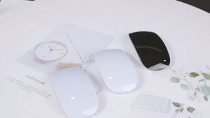 Bluetooth 5.0 Wireless Rechargeable Mouse Silent Touch Mice Ultra-thin Laptop Computer Accessories