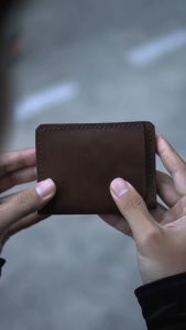 Coppo Dompet Kartu Uang Lipat Mini Card Holder Handmade Kulit Sapi Premium Tipe DHS02