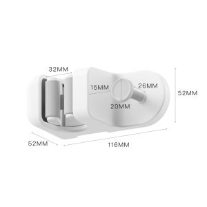 Wall-Mounted No-Nail Squeegee Holder Bathroom Door Back Multi-Function Broom Fixed Rack Adhesive Hook Plastic Material
