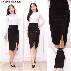 (COD) Mm rok 6050 6836 6008 rok Span Import/ rok midi dress /rok midi wanita import/dibawah lutut/ murah/ bisa cod Rok selutut Rok Kerja Rok Polos