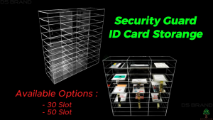 Rak Kad Akrilik / Acrylic ID Card Holder Guard Room DS BRAND M1