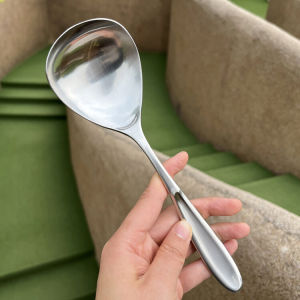 Extra Thick 18-10 Stainless Steel Western Dining Spoon Vegetable Serving Spoon Rice Spoon Special for Public Use