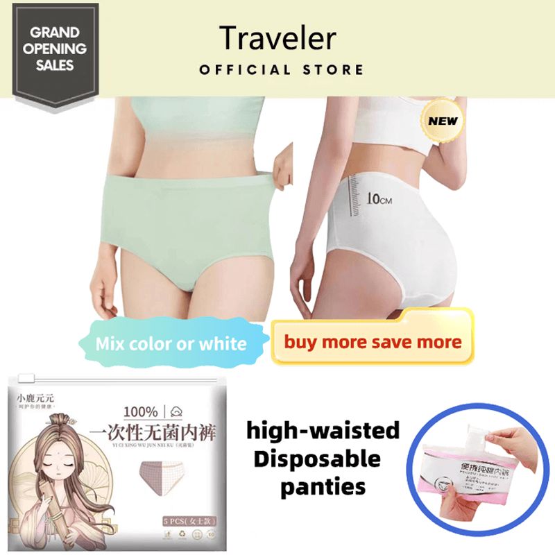 Arrival/High Waist Disposable Panties White&mix Color/Pure Cotton Individual Packaging /Sterilization