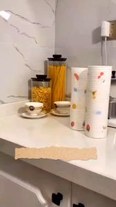 Tisu Gulung Tisu Dapur Roll Isi 50 Lembar Ukuran 20x20 Gambar Lucu Bisa dicuci Lap Minyak