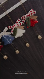 SG STOCK Christmas Tree Decorations Plush Wind Chimes Christmas Tree Pendants Christmas Gift