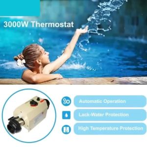 3KW Mini Electric Water Heater Thermostat 220V Bathtub SPA Bath For Massage Hot Tub & Jacuzzi Heating Temperature Range 25-550