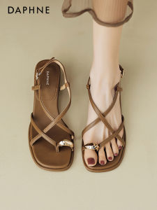 Daphne | Ankle Strap Toe Post Thick Heel Roman Sandals