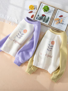 Spring Autumn Loose Long Sleeve Hoodie Childrens T-shirt Baby Top Casual Cotton Polyester Blend Comfortable Kids Wear