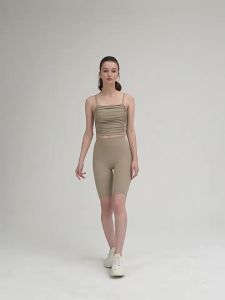 alo yoga ชุดโยคะขาสั้นเอวสูงยกสะโพกพร้อมกระเป๋าหลัง ชุดออกกำลังกาย ชุดปั่นจักรยาน ชุดวิ่งกระชับสัดส่วน