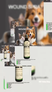 Happy Life Pet Wound Spray for Dogs and Cats All Natural Safe Antibacterial Anti Virus Anti Fungal Insect after bite 120ml.