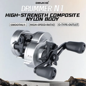DEUKIO Fishing Reel Cast Drums Wheel Drag 5kg Casting Reels 5+1BB Aluminum Alloy Handle With Rubber Knobs