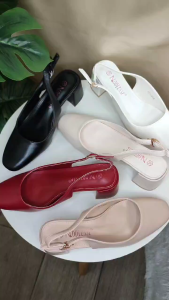 Noblesse Square Toe Block Heel Shoes for Office Work