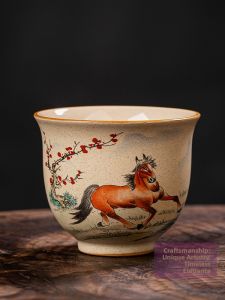 JIANGXIAN | Tách Trà Sứ Thô Phong Cách Retro Dùng Tại Nhà
