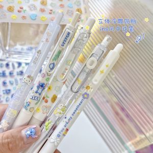 3D Embossed Cartoon Pattern Waterproof Pen Handle Mobile Phone Decoration Sticker Nail Art Adhesive Paper Stick on Decals