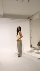 DEMSY STUDIO | Esme Top | เสื้อซาตินผ้านุ่มแต่งขอบลูกไม้