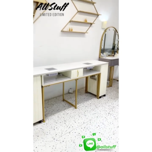 เก้าอี้ร้านทำเล็บ เก้าอี้โซฟา เก้าอี้แต่งหน้า เก้าอี้เสริมสวย (ราคาต่อ1ตัว) โครงสีทอง ทำสปา โซฟา เบาะหนานุ่ม ร้านเสริมสวย ร้านทำเล็บ Manicure Nail Chair