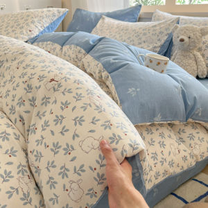 2025 New Floral Pure Cotton Printed Bedding Set Four Piece Set Multiple Piece Set Three Piece Set Country Style Cotton Bedding