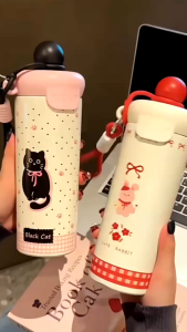 Ly Giữ Nhiệt Inox 316 Cao Cấp Dung Tích 600ml Có Nắp Đậy Ống Hút Chống Tràn Dây Đeo Tiện Lợi