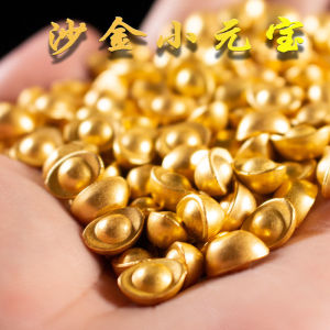Handmade DIY Gilded Sand Gold Decoration Wealth Attracting Home Opening Desktop Ornament Realistic Simulated Golden Yuanbao