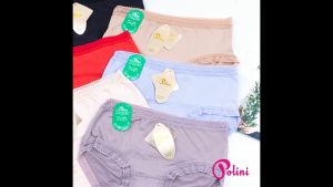 Celana Dalam Wanita POLINI 1262 / Cd Undies Premium Motif Bunga / Dalaman Cewek Bahan Katun Elastis Super LEMBUT