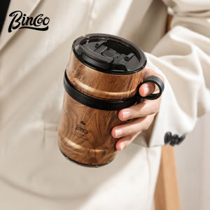 BINCOO แก้วกาแฟฉนวน330มล. พร้อมฝาปิดที่ถ้วยเก็บความเย็นชาสแตนเลสผนังคู่ที่ทนทานกันรั่วกระบอกน้ำเก็บความร้อนถ้วยกาแฟนำกลับมาใช้ได้สำหรับการเดินทางสำนักงานโรงเรียนงานปาร์ตี้แคมป์ปิ้งของขวัญกล่องของขวัญวันเกิด