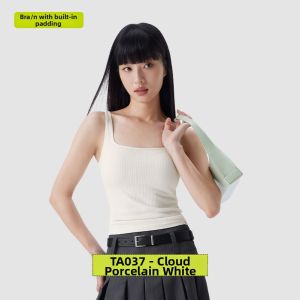 PUNLIEN | White Backless Sports Bra With Padding