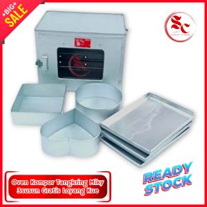Oven Kompor Tangkring 3 Susun Bahan Galvalum Anti Karat Gratis Loyang Kue Kering