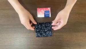 FLOCK THREE Pocket Tissues Coin Key Purse Holder Mini Change Wallet reusable & Waterproof with Zipper Enclosed