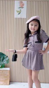Setelan Baju Rok Anak Perempuan Lucu - Emely Set Ruffle 1-6 Tahun 4365B