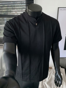 LPZ | Henley Neck Straight Shoulder T-Shirt