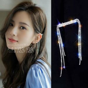 Vintage Style Hair Clip with Water Diamond Tassel for Women New 2022 Hair Accessory Fashionable Retro Autumn Winter Hairpin