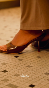 [The Raya Table Collection] Dr Cardin Women Serene 3-inch Heels | Leopard | Satin | Glossy L-RTA-9332
