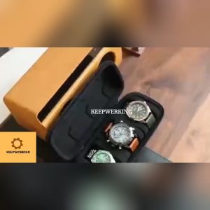 KW Watch Box for Men Apple Watch Travel Case Organizer DisplayTravel Watch Cases For Men and Women 3-5 Slot