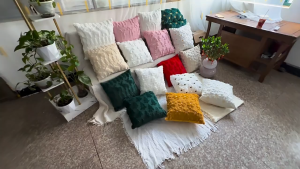 Christmas Soft Plush Pillowcase 45x45cm Sofa Cushion Cover for Holiday Festivals Winter Home Decor