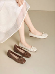 Josiny | French Style Mary Jane New Spring Shoes Bow Slip-On Soft Sole Ballet Flats