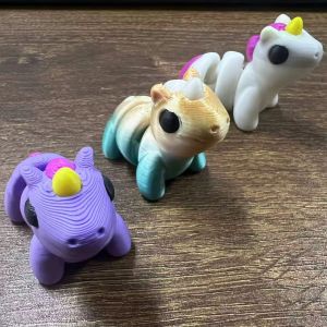 Fantasy 3D Printed Miniature Animal Decorations Bright Mixed Colors Home Office Car Decor Suitable for Christmas Halloween Gifts