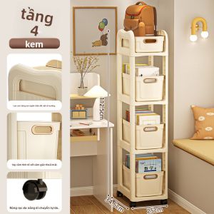 WEIAI | Giá Sách Di Động Có Bánh Xe Cho Lưu Trữ Bàn