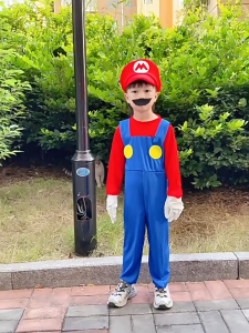 Super Mario Costume for Kids Anime Cosplay Halloween Costume Birthday gifts stage plays parties themed events Outfit
