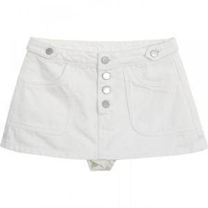 Slim Fitting A-Line Cotton Denim Skirt