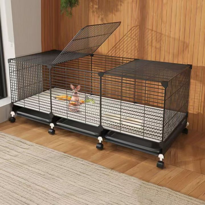 Large Stackable Rabbit Cages Large Size Rabbit Cage Indoor Three Layers Super Large Free Space for ...
