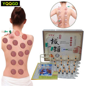 Cupping Massage Cups with Vacuum Pump Hijama Chinese Acupoint Therapy Sets for Body Back Massage Pain Relief Physical Therapy