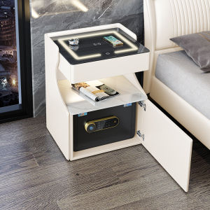 Smart Bedside Table Safe Invisible Integrated Modern Light Luxury Minimalist Bedroom and Household Bedside Cabinet 2024 New Arrival