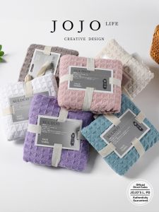 Water Absorbent Waffle Textured Japanese Style Gift Towel