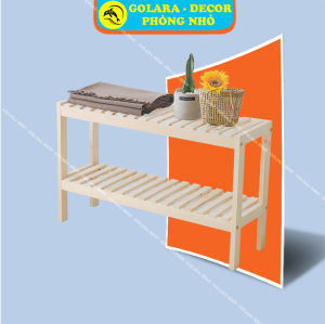 Kệ Đa Năng 2 Tầng - Kệ Để Giày Dép Gỗ Thông Nhập Khẩu Tặng Kèm Phụ Kiện Lắp Ráp