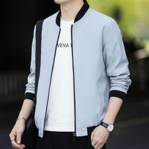 ROMON | เสื้อแจ็คเก็ตทรงบัลเลต์สไตล์ใหม่ฤดูใบไม้ผลิและฤดูใบไม้ร่วงสำหรับผู้ชาย Romon เสื้อคลุมแบบมีปกเสื้อเบสบอลสำหรับผู้ชาย แจ็คเก็ตแบบลำลองสำหรับใส่ไปทำงานและลำลอง